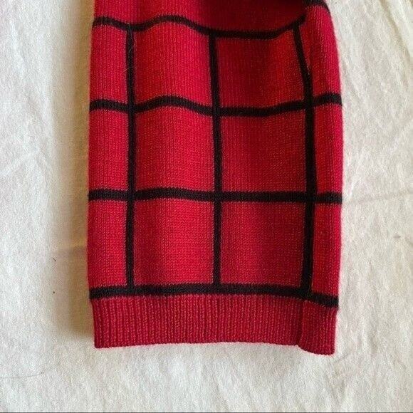 Lety & Me XL Sweater Tunic Style Crew Neck Red with Black Trim Elegant - Picture 5 of 7